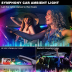 Dreamcolor Acrylic Interior Car LED Strip Light with Wireless APP, RGB 6 in 1 with 175 inches 612 LEDs Fiber Optic Car Ambient Lighting Kits, Dynamic Chasing Music Sync Neon LED Strip Lights for Car