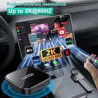 Car TV Mate Pro with Wireless CarPlay and Android Auto Adapter,Upgrade HDMl Multimedia Adapter for TV Stick Converter,HDMI Car Play Dongle (Black)