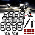 12 Pods Pure White LED Rock Lights Kit with Switch Wiring Harness,6500K 324 LEDs Bright Rock Lights for Trucks,Waterproof Underglow Light for Car Jeep Off Road ATV UTV SUV(Patented)