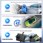 4K Mirror Dash Cam 11.26" Rear View Mirror Front and Rear View Dual Cameras with Night Vision,G-Sensor,Loop Recording,Parking Assistance,APP Control,24H Parking Monitor,Waterproof Backup Camera