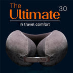 Ultimate 3.0 Travel Pillow, Deluxe Memory Foam Neck Pillow for Uninterrupted Rest, Ideal for Everyday Commute, Airplane, Car, and More, Travel Essentials, Made in USA, Dark Gray