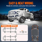 Rock Lights 12 Pods High Bright White LED Underglow Lights for Jeep Trucks Golf Cart ATV UTV RZR SUV Offroad Pickup Accessories