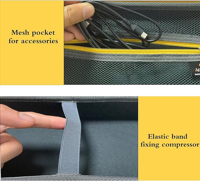 Aproca Grey Portable Hard Storage Case, for Fanttik V8 Apex/Slim V8 Mate Cordless Car Vacuum and Accessories (Case Only)