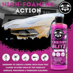 16oz Cherry Blitz Foaming Car Wash Soap | pH-Neutral Shampoo for Foam Cannons, Buckets & Pressure Washers | Safe for Ceramic & Waxed Finishes | Spot-Free Shine for Cars & Trucks