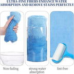 Tallew 16 Pcs 15 Pcs Car Microfiber Towels Buffing Drying Wash Cleaning Cloths Plush Large Towels Thick Care Polishing Detailing Waxing Scratch Proof Towel, 15.75 x 15.75 Inch (Light Blue)