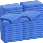 Shimeyao 30 Pcs Edgeless Microfiber Plush Towels for Cars Detailing Drying Wash Polishing Absorbent Cleaning Cloths, 500 GSM (16 x 24 Inch,Dark Blue)