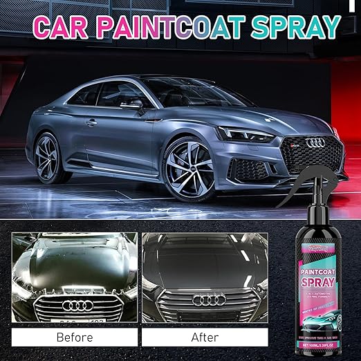 Multi-Functional Coating Renewal Agent, 3 in 1 Ceramic Car Coating Spray, High Protection Quick Car Coating Spray Fast-Acting, Nanotechnology Plastic Parts Refurbish Agent-100ml