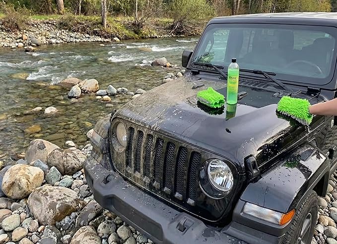 Plant-based Eco-friendly Car Wash Soap, Non-Toxic, Moderate-Foam Concentrated soap with rinse & no-rinse options