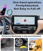 Car Phone Holder for Toyota Grand Highlander/Grand Highlander Hybrid 2024 2025 2026 Accessories Apply to 12.3 Inch Screen Fixed Clip Magnetic Cell Phone Mount 360 Degree Rotation