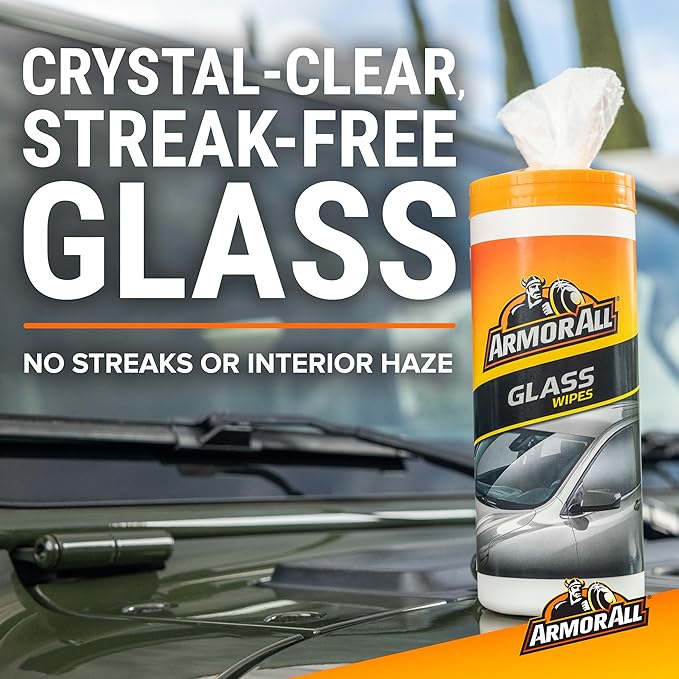 Armor All Car Wash and Car Cleaner Kit by Armor All, Includes Glass Wipes, Car Wash & Wax Concentrate, Protectant Spray and Tire Foam