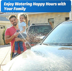 AUTOMAN-Garden-Hose-Nozzle,ABS Water Spray Nozzle with Heavy Duty 7 Adjustable Watering Patterns,Slip Resistant for Watering Plants,Lawn& Garden,Washing Cars,Cleaning,Showering Pets - Blue