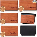 4 Pcs Car Wood Air Freshener Tectona Grandis Wood Fragrance Automotive Odor Eliminator for Visor Clip Vehicle Scent Diffuser with Scent Refill, Clip Included