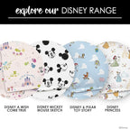 Milk Snob Disney Enchanted Kingdoms Baby Girl Swaddle Blanket, Soft Receiving, Security Bed and Play Blanket, Toddler and Infant Baby Bedding Registry and Shower Gifts, Newborn Essentials, 35x35