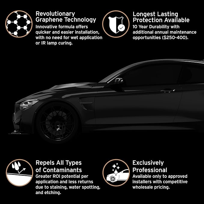 Graphene Coating PRO V2.0 – 10 Years of Protection | Advanced Graphene Coating for Cars | Extreme Hydrophobic Shine | Ethos Graphene Coating Paint Protection (30ML)