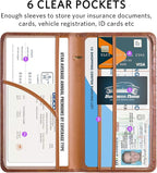 CoBak Car Registration and Insurance Holder - Vehicle Glove Box Car Organizer,Auto Truck Comparment Accessories Case with Magnetic Closure for Driver License,Cards