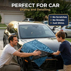 Car Drying Towel | Extra-Large, Ultra Soft & Super Absorbent Double Sided Towel for Drying Cars, Trucks & SUVs - 35" x 24", 1300 GSM | Won’t Leave Streaks, Spots or Scratches