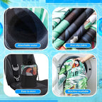 Hahafelt 4 Pack Car Seat Towel Covers with Storage Bag, 63 x 32 Inch Universal Non Slip Waterproof Sweat Protector for Car Truck, Gym Swimming Running, Machine Washable (Tropical Summer Flower)