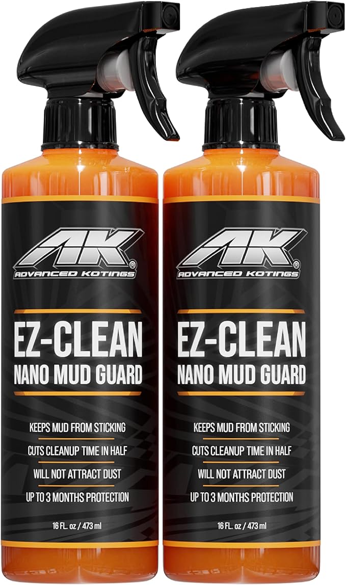 Advanced Kotings EZ-Clean Mud Guard | Ceramic Coating Mud Defender and Repellent | Makes Cleanup Easy for ATVs, UTVs, Dirt Bikes, Vehicles and More | 16 fl oz Spray - 2 Pack