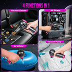Car Vacuum Portable Cordless, 17500Pa Suction, 4 in 1 Mini Handheld Vacuum Cleaner, Ultra Lightweight, Compact Rechargeable Dust Buster Hand Vacuum, for Car Interior, Home, Pet Hair, Camping
