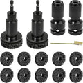 2 Sets Wheel Hub Cleaning Kit Fits Power Drill or 1/2" Impact Driven Wrenches for Car & Truck, Hub Cleaning Tool Quickly Remove Rust from Studs and Brake Discs