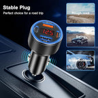 Car Charger USB C, Besgoods 4 Ports Cigarette Lighter USB Charger USB C Car Adapter PD/QC Fast Charging with Voltmeter for iPhone 17 16 15 14 13 12 Galaxy S24 S23 A54 A16 Android Dash Cam, 2Pack