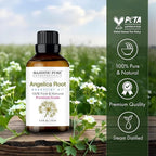 Majestic Pure Essential Oil with Glass Dropper - 100% Pure and Natural - Essential Oils for Diffuser, Aromatherapy, Soap and Candle Making, Angelica Root Essential Oil, Angelica Root Oil, 0.3 Fl Oz