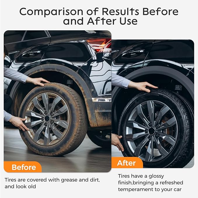 Flow Tire Shine Applicator, Reusable Car Tire Dressing Applicator, No-Drip Tire Applicator Works with All Tire Shine & Gels