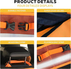 SugarFox Backseat Hanging Trunk Organizer for SUVs, Cars, Trucks & MPVs | Multi-Pocket Storage with Anti-Slip Straps | Space-Saving Auto Accessory for Men & Women | Orange, 37.8" x 18.1" - K230