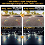 NATIKA Backup/Front/Side View Camera: No Distortion Effect Starlight Night Vision HD Metal Flush or Surface Mount 720P AHD and TVI Reverse Rear View Backup Camera for Cars Pickup Trucks SUVs RVs Vans