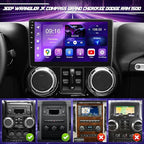 Leadfan Car Radio for Jeep Wrangler JK 2007-2018 Dodge RAM 1500 2500 3500 Wireless CarPlay Android Auto, 10.1inch Touch Screen for Dodge Grand Caravan Car Stereo GPS Navi Bluetooth FM SWC+Rear Camera