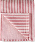 Bone Dry Pet Grooming Microfiber Towel, Striped Collection, X-Large, 41x23.5, Rose (Pack of 2)