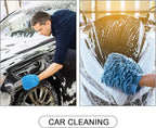 BBTO 5 Pack Car Wash Mitts Scratch Free Premium Chenille Microfiber Mitts 6" x 9" Double Sided Lint-Free Car Wash Gloves for Trucks, SUVs, Motorcycles, and More