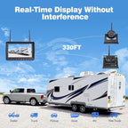 7" 3-Magnetic Wireless RV Backup Camera, HD1080P DVR Monitor, IP69 Waterproof & IR Night Vision 3x9600mAh Rechargeable Cameras, 2 Side Cameras & 1 Rear Camera for Trailer Truck Camper