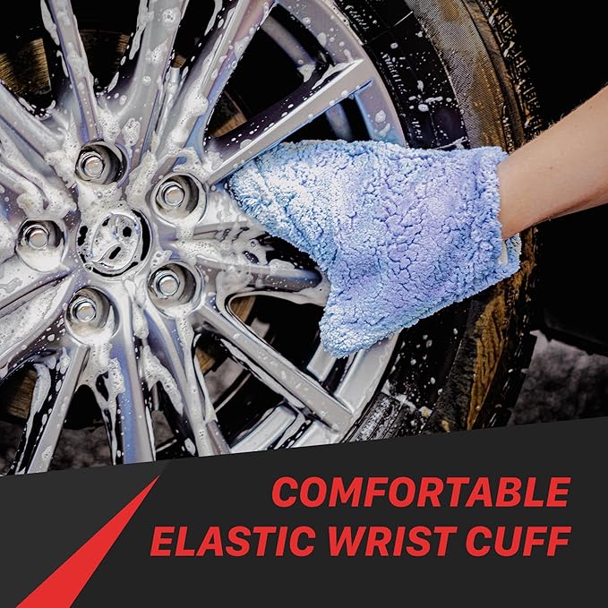 Maxshine Universal Premium Microfiber Car Wash Mitt – Super Soft, Scratch-Free Washing Glove – Affordable, Gentle Cleaning for Car Detailing – Reusable & Lint-Free