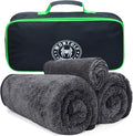 Wontolf Ultra Absorbent Car Drying Towels with Storage Bag, Extra Large Microfiber Towels for Cars, (36" x 24") Drying Towels Car Detailing, Streak Free, No Water Spots, Scratch-Free, 3 Pack