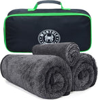 Wontolf Ultra Absorbent Car Drying Towels with Storage Bag, Extra Large Microfiber Towels for Cars, (36" x 24") Drying Towels Car Detailing, Streak Free, No Water Spots, Scratch-Free, 3 Pack