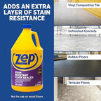 Zep Stain Resistant Floor Sealer - 1 Gallon (Case of 2) ECZUFSLR1282 - Durable, Long-Lasting, Enhances Gloss, Polish Longevity and Stain Resistance on Vinyl (VCT), Concrete, Rubber and Tile