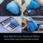 Car Cleaning Gel Putty, Reusable Dust Removal for Keyboard, Car Interior, Air Vents, Dashboard & Tight Spaces | Auto Detailing Putty (Blueberry Scent)