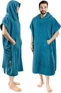 SUN CUBE Surf Poncho Changing Robe with Hood | Absorbent Quick Dry Microfiber Wetsuit Changing Towel with Pocket for Surfing Men Women
