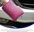 2 PCS Clay Mitt, Scratch-Free Microfiber Clay Bar Alternative Mitt Car Detailing Glove, Car Cleaning & Polishing Tool Clay Eraser Mitt for Paint Glass Wheels, Car Accessories (Purple)