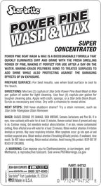 STAR BRITE Power Pine Wash & Wax - Concentrated Marine Grade Formula for Boats, Cars & More - Clean, Shine, UV Protect & Shed Stains in One Step