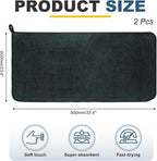 uxcell 2 Pcs 600gsm Microfiber Towels for Cars, 23.6 x 35.4 Inch Car Drying Towel Drying Towels Car Detailing Extra Large Super Absorbent Towel for SUV Truck Home, Dark Gray