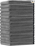 Tallew 18 Pcs Microfiber Towels:16"x16" Microfiber Drying Towels Bulk Micro Fiber Car Cleaning Cloth for Cars Drying Washing Polishing Office Windows Cleaning Household Supplies (Gray)
