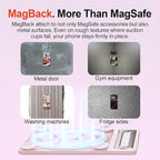 SEMBO Silicone Suction Phone Case Adhesive Sticky Grip Stand with Mag-Back for MagSafe Car/Wall Mounts, Strong Magnetic Holder for Fridge, Gym Equipment, Shower, Hands-Free Selfie (Pink, Adhesive)