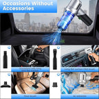 Car Vacuum Portable Cordless with 18000PA Super Suction, 4 in 1 Portable Air Blower/Car Vacuum 90°Foldable Handheld Rechargeable Brushless Motor, Gifts for Valentine's Day for Home, PC