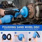 6" Wheel Hub Resurfacing Kit with Drill Adapter, Tire Change, Quick Rust Removal for Lug Studs and Rotors, Automotive Maintenance Tool(2set)