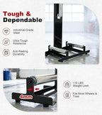 360° Rolling Wheel Detailing Stand, Heavy Duty Steel Wheel Cleaning Stand for Tire, Rim Polishing, Ceramic Coating, Car & Motorcycle Wheel Roller Stand