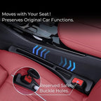 EnzeroTools Car Seat Gap Filler, 2-Pack No-Drop Seat Side Gap Seam Filler Organizer with Phone Holder, Universal Fit Fill The Gap Between Seat & Console, Perfect for Car, SUV, Truck