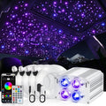 4 Colors 32W Twinkle Car Starlight Headliner Kit 500pcs*0.03in*13.1ft with APP&RF Remote, RGBW Fiber Optic Strands Star Roof Lights,4 Port Engine Sound Activated Ceiling Star Lights for Home/Car Decor