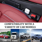 Car Seat Gap Filler 2 Pack, No Drop Seat Guard for Cars SUVs & Trucks, Car Accessories Interior for Between Seat and Console, Prevent Stop Cellphone Wallet Keys Coins and Card from Dropping
